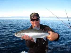 Trolling Depth Chart Setback Distance by Weight Size Trout and